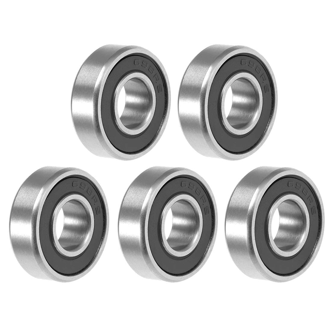 698-2RS Deep Groove Ball Bearing 8x19x6mm Double Sealed ABEC-3 Bearings 698zz 8*19*6mm